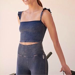 ✨ FREE PEOPLE FP Movement Happiness Runs Flirty Crop Top XS/S